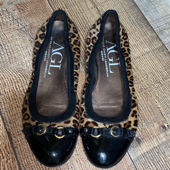 AGL ATTILIO GIUSTI LEOMBRUNI LEOPARD FLAT SLIP ON - Picture 2 of 9
